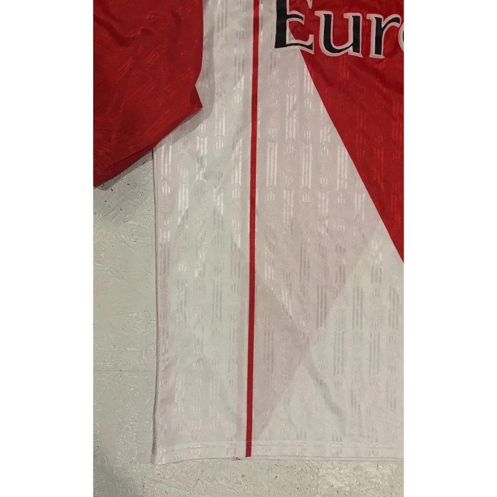 Vintage Adidas AS Monaco 1996-97 Jersey Mens Large Collared Soccer Eurest